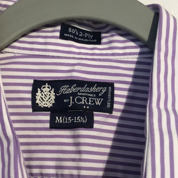 NWOT J. Crew Purple Pinstripe Dress Shirt - Picture 3 of 4